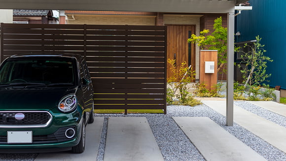 広い駐車場の写真